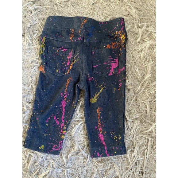 So What Brand Girls Denim Paint Splatter Print Leggings Pants Size 9 Mon… - Picture 6 of 12